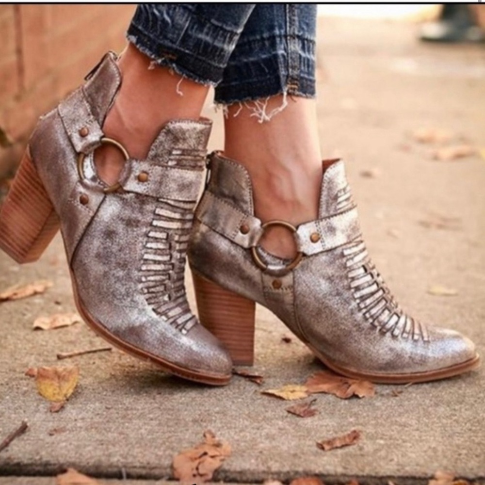 Seychelles harness gunmetal booties
